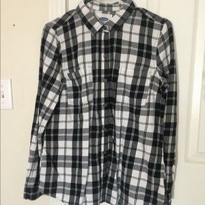 Black and white plaid shirt